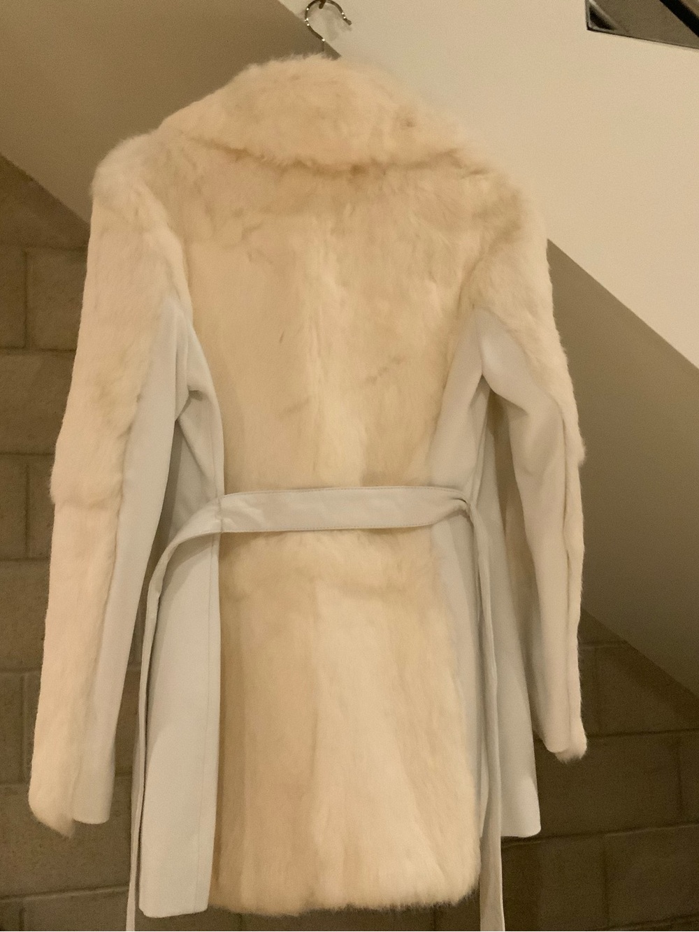 Bebe fur and leather jacket sz s - Picture 5 of 6